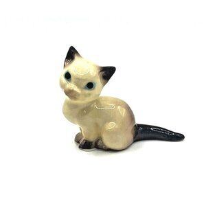 Hagen Renaker Genuine Vintage Retired Figurine Miniature Sitting Siamese